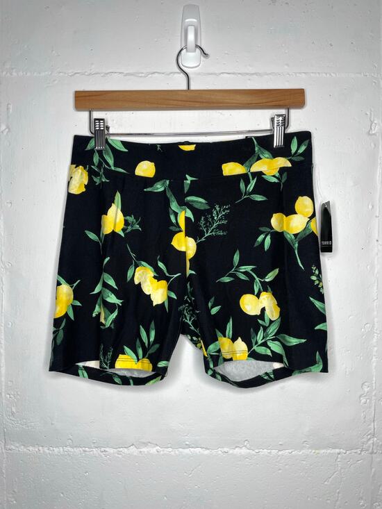 torrid Pants - NEW Torrid Black Pull On Bike Short Lemons Size 0